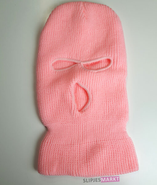 Lichtroze gedragen Balaclava