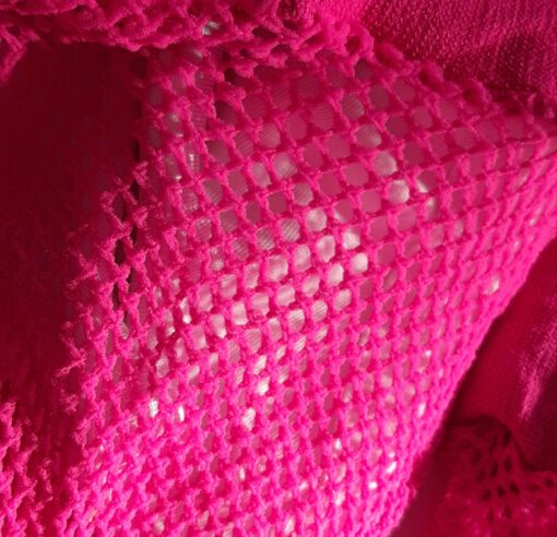 Neon roze visnet kousen - Afbeelding 3