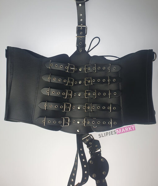 Kinky bondage waist coset met voorbinddildo - Afbeelding 3