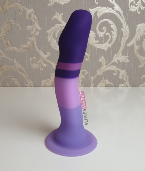 Paarse Siliconen Dildo Met Zuignap - Afbeelding 4