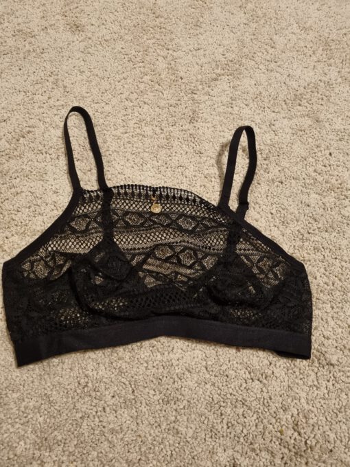 Zwarte kante bh/top