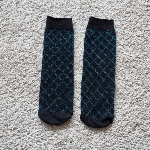 Pantysokken met blauwe glitters - Afbeelding 2