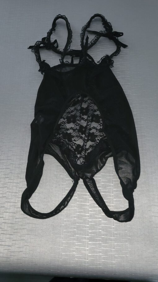 Zwarte body met open kruis - Afbeelding 2