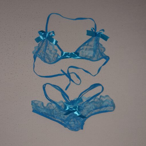 Kanten setje blauw