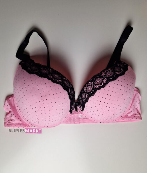 Zachte roze bh met stipjes
