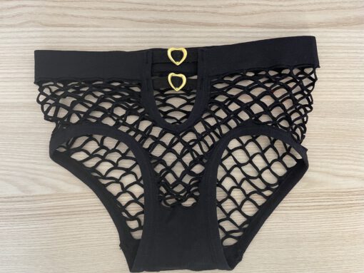Zwart netpanty broekje