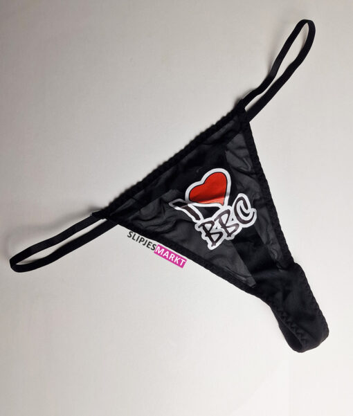 I Love BBC - doorschijnende zwarte string