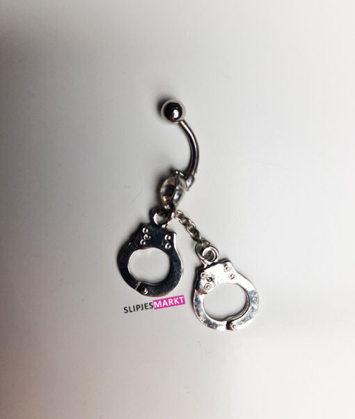 Navelpiercing met handboeien - Afbeelding 2