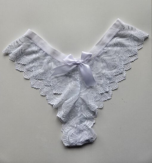 Witte slip met strikje