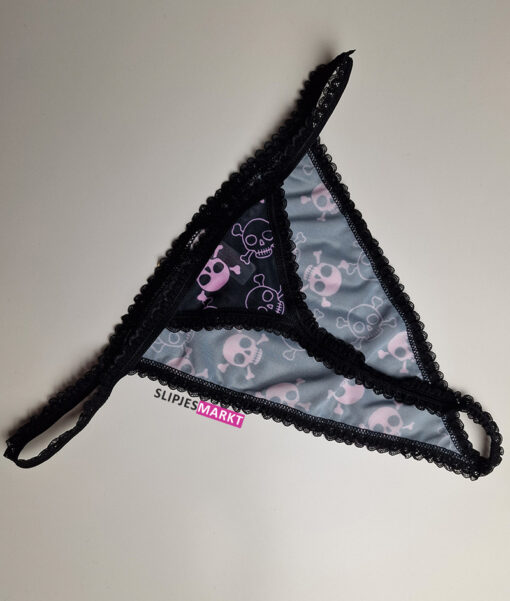 Stringetje met roze schedels - Afbeelding 4