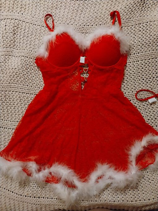 Kerst babydoll + string