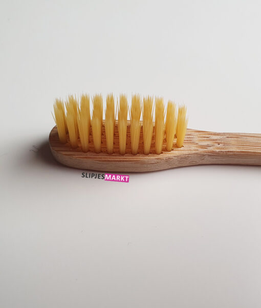 Bamboo tandenborstel geel - Afbeelding 2