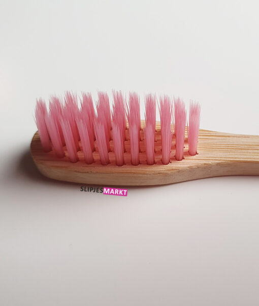 Bamboo tandenborstel roze - Afbeelding 2