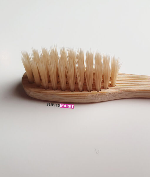 Bamboo tandenborstel zandkleur - Afbeelding 2