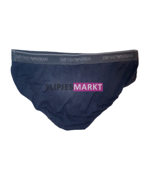 Gedragen Emporio Armani slip blauw met grijze boord - Afbeelding 2