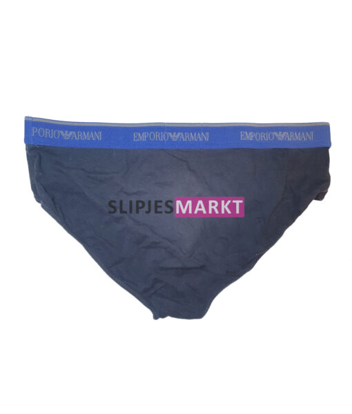 Gedragen Emporio Armani slip met blauwe boord - Afbeelding 2