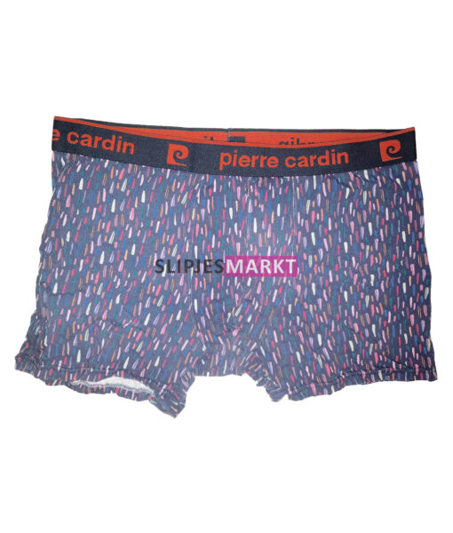 Gedragen Pierre Cardin boxer paars met gekleurde streepjes