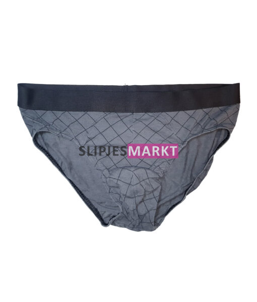Luxe katoenen slip grijs met print