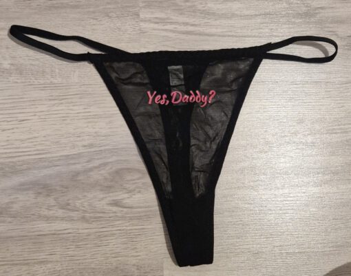 String met tekst yes daddy