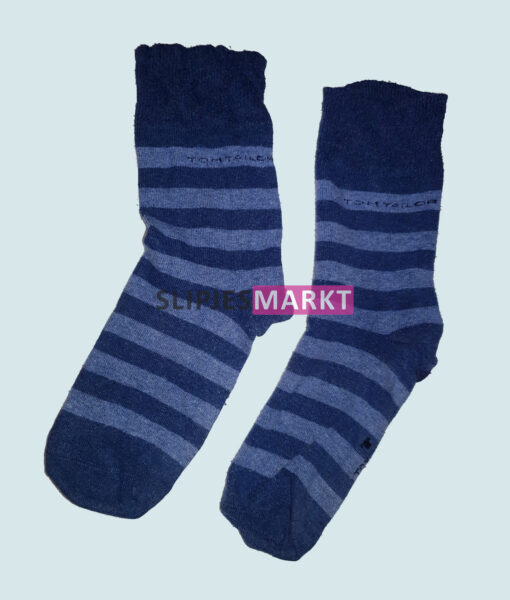 Blauw gestreepte sokken