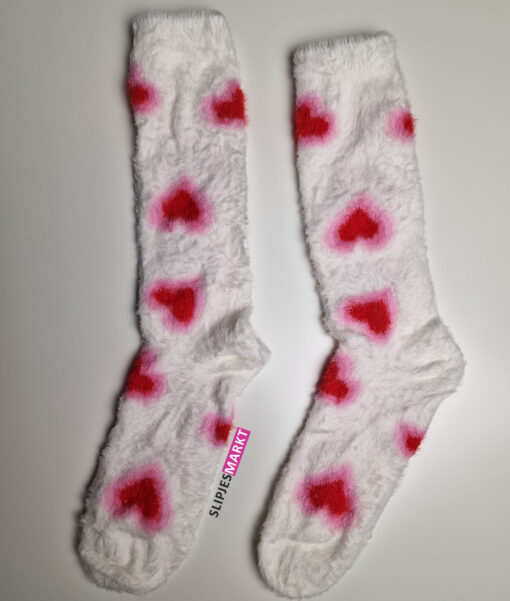 Cosy socks met hartjes