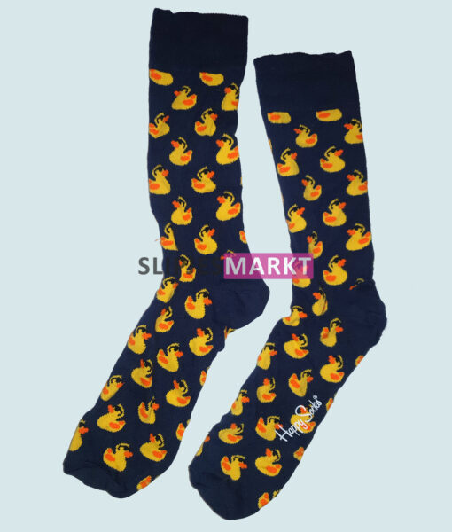 Gedragen Happy socks met badeendjes