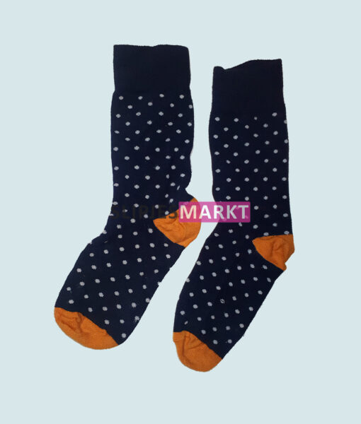 Gedragen sokken blauw met stippen