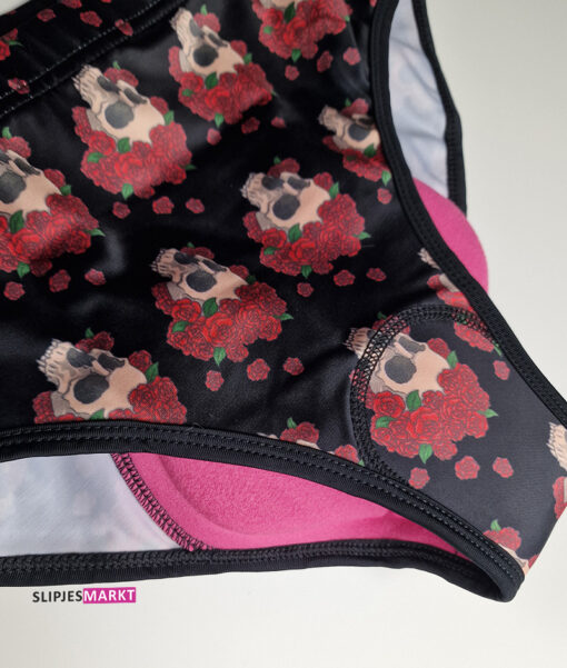 Fietsbroekje met zeem Skull and Roses - Afbeelding 4