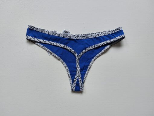 Blauwe string met strik - Afbeelding 2