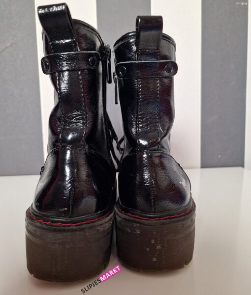 Mustang veterboots zwart lak - Afbeelding 6