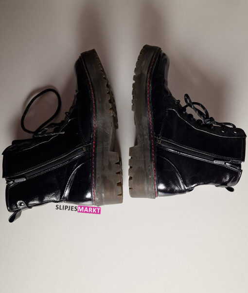 Mustang veterboots zwart lak - Afbeelding 8