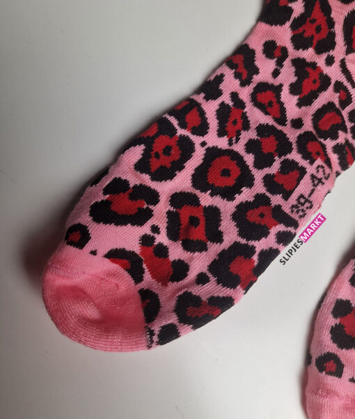Roze panterprint sokken - Afbeelding 2