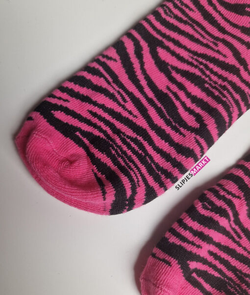 Roze/zwarte enkelsokjes - Afbeelding 2