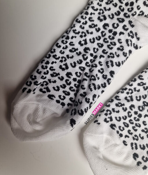 Witte panterprint sokken - Afbeelding 2