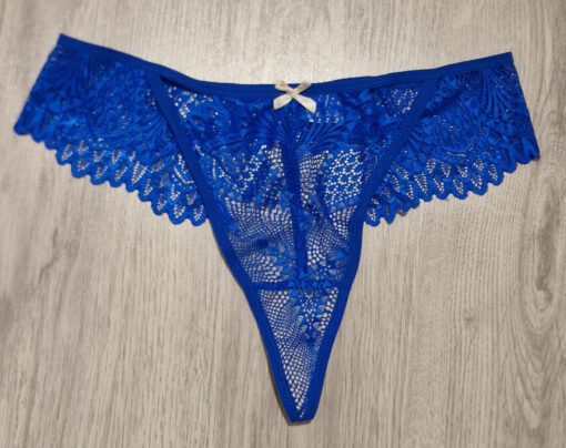 Blauwe string