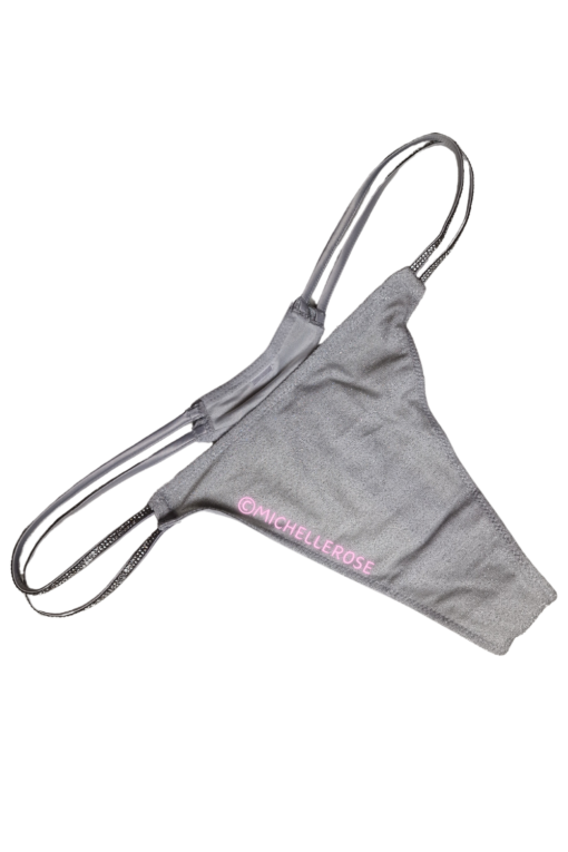 Zilveren glitter string