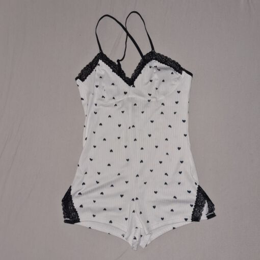 Pyjama romper mini hartjes