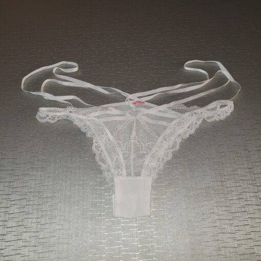 Witte doorzichtige slip