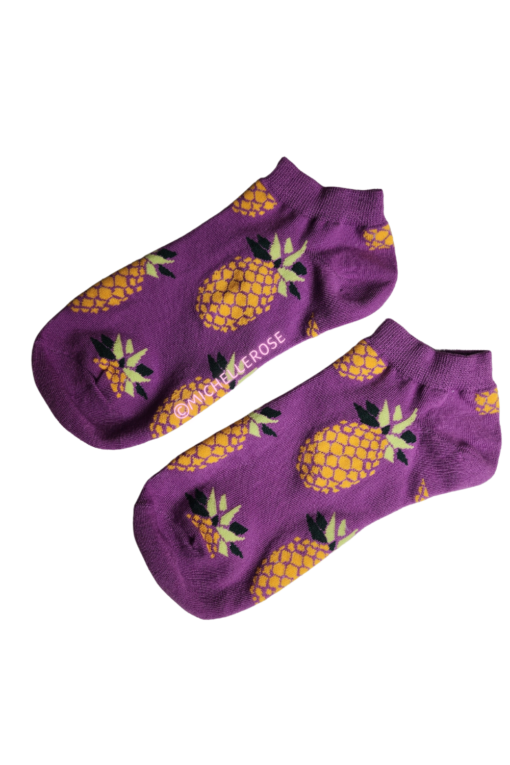 Enkelsokjes ananas- paars