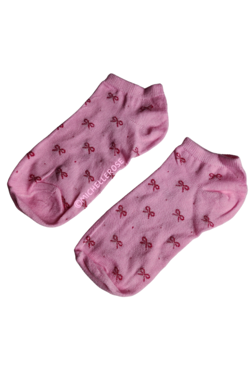 Enkelsokjes strikjes - roze