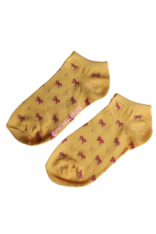 Enkelsokjes strikjes - geel