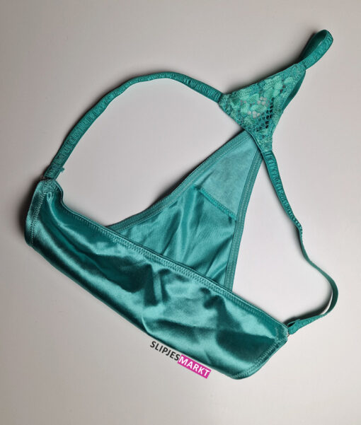 Groene satijnen string - Afbeelding 3