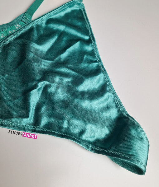 Groene satijnen string - Afbeelding 4