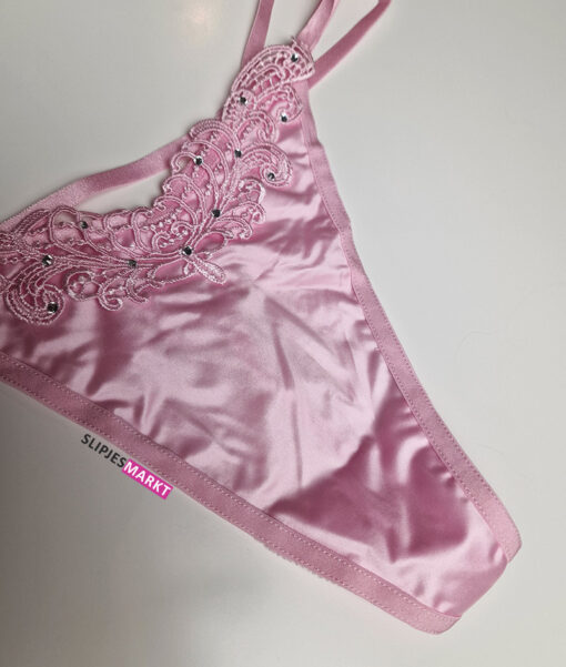 Roze satijnen stringetje - Afbeelding 3