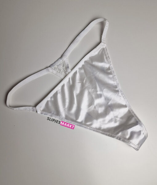 Witte satijnen string - Afbeelding 2