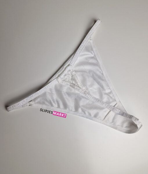 Witte satijnen string - Afbeelding 6