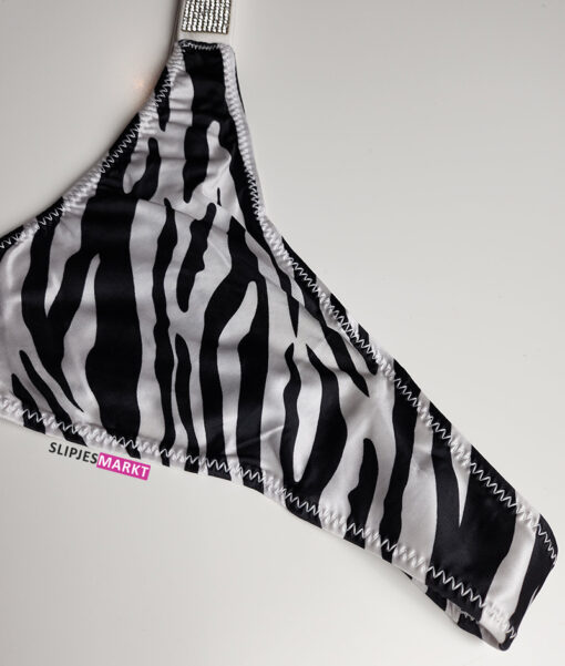 Zebra nylon string met strass steentjes - Afbeelding 4
