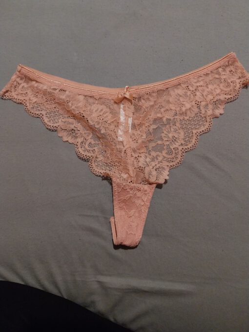 Roze kanten string