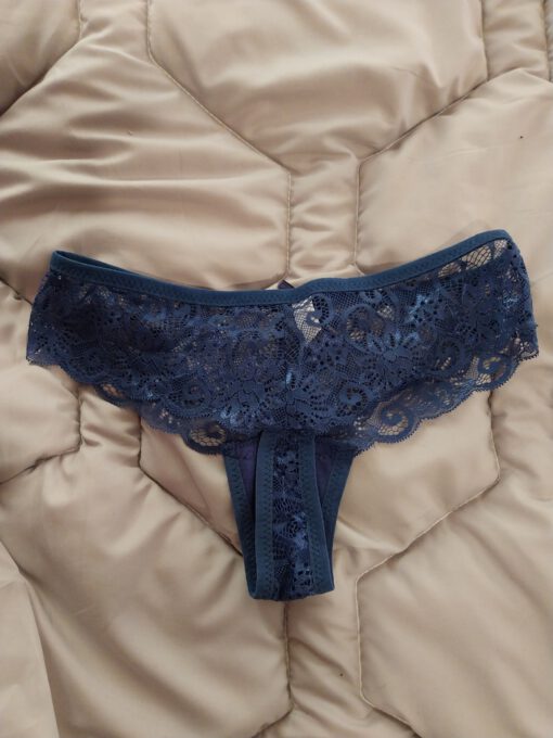 Blauwe kanten string - Afbeelding 2