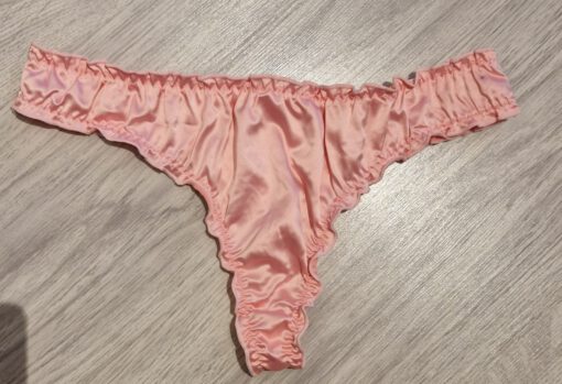 Satijn roze string